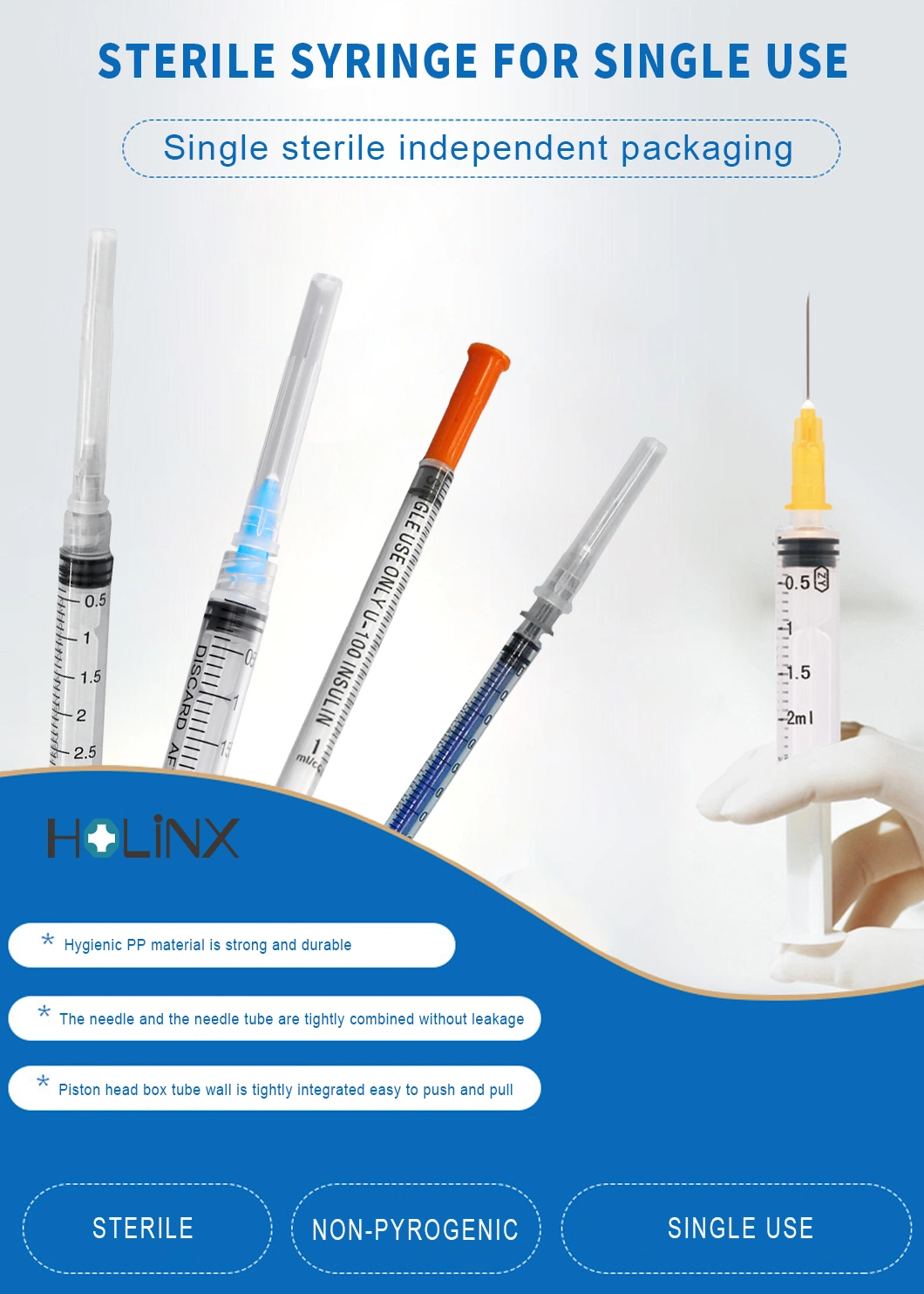 Disposable Syringe Luer Lock/Slip Lock with Ce and ISO