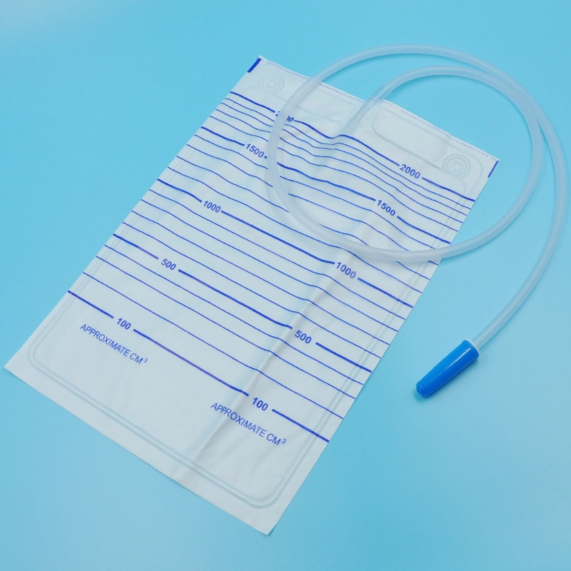 CE Cetificated Cheaper Price 1000ml 1500ml 2000ml Adult China Medical Disposable Urine Drainage Bags Urine Collection Bags Leg Urine Bags