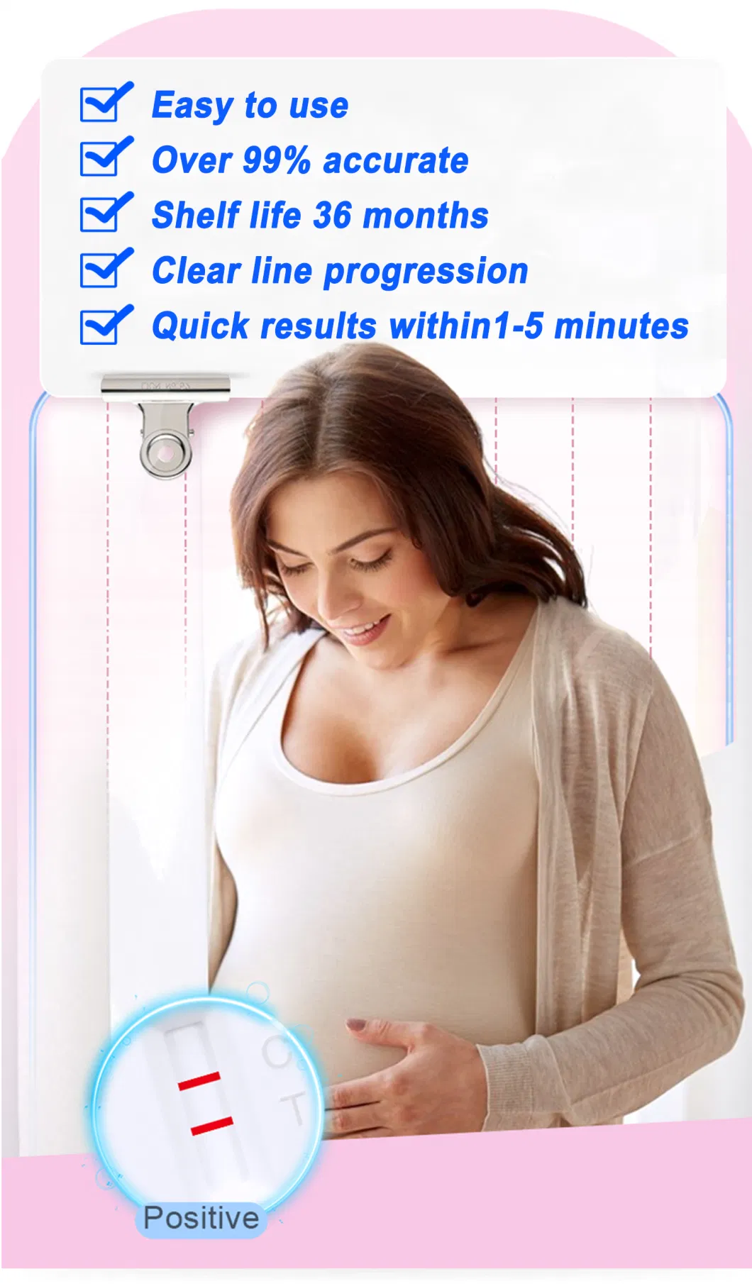 Golden Time® Early One Step HCG Test Midstream Urine 25miu Pregnancy Test Kit