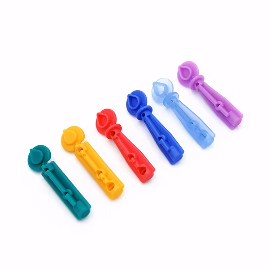 Einweg-Sterilie-Twist-Blutlanzette mit Sicherheitskappe und Tri