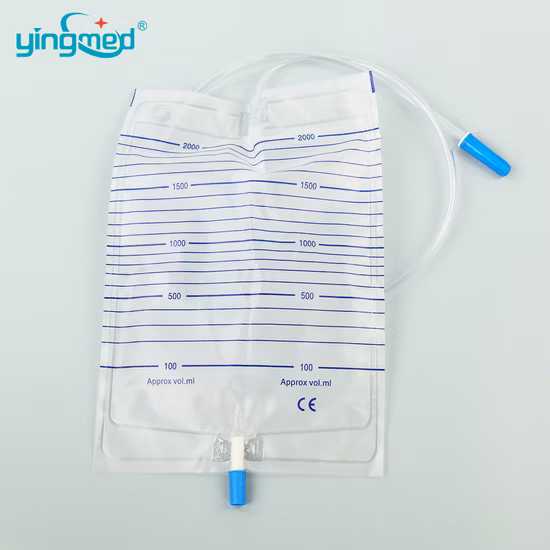 2000 ml T-Ventil, Zug-/Druckventil, wirtschaftlicher Luxus-Urin-Drainagebeutel, Urin-Sammelbeutel, Urin-Sammler, Einweg-Urinbeutel